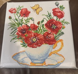 ☕️[COMPLETED] Diamond Dotz: Teatime Poppies by Simply Dotz☕️