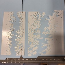 GRUNGE 4 pc 12  SET RUST FADE AIRBRUSH Paint STENCIL Rusty Abstract Template 4X