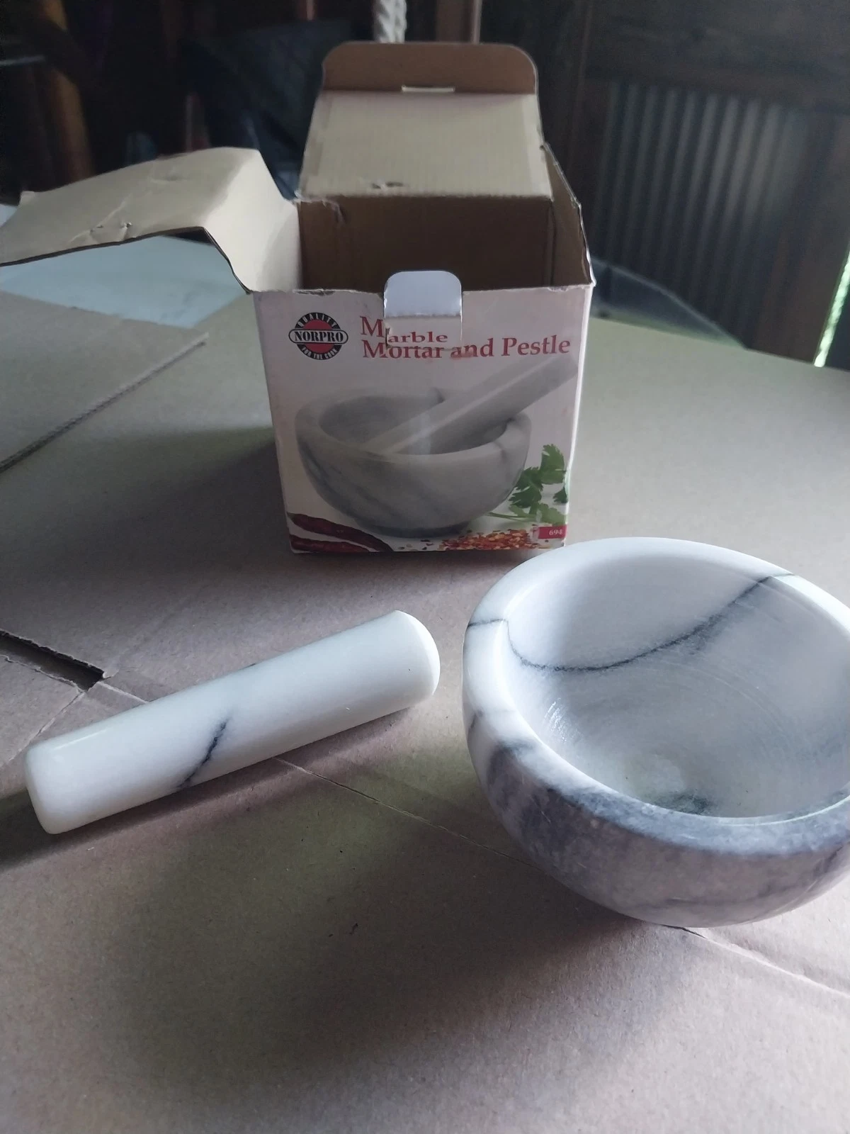 Norpro Marble Mortar & Pestle Open Box