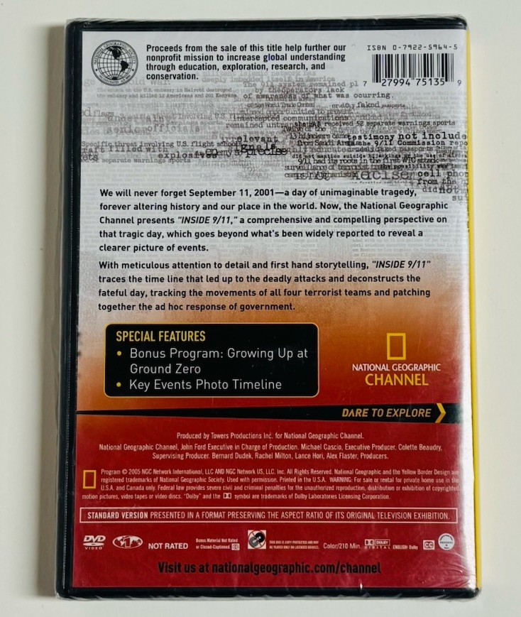 National Geographic Inside 9/11 - DVD - New Sealed - (seal