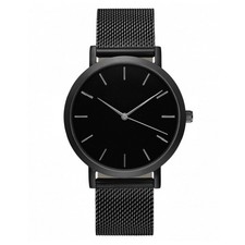 OROLOGIO CASSA SOTTILE RAGAZZA INOSSIDABILE NERO ARGENTO ACCIAIO RAME MILANO nz