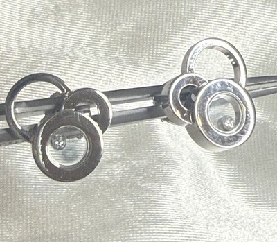 CHOPARD Happy Bubbles White Gold 18k Diamond Earrings 836984-1001