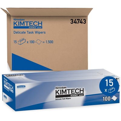 Kimberly-Clark Professional Kimwipes Delicate Task Wipers 3-Ply 119Shts 15BX/CT