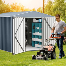 Large Metal Storage Sheds, 10X10 FT Outdoor Storage Shed with Updated Frame Stru