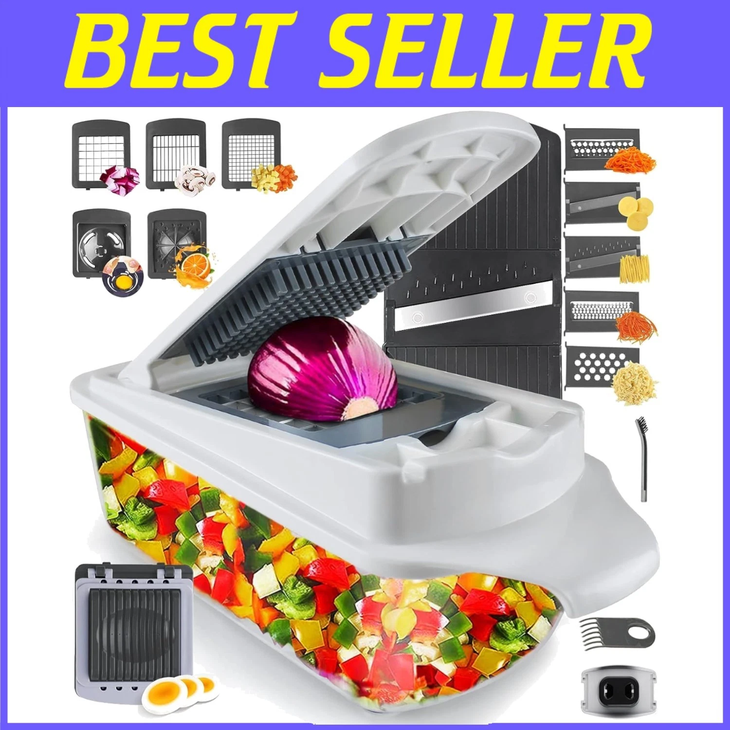 22-in-1 Vegetable Chopper Slicer Set//