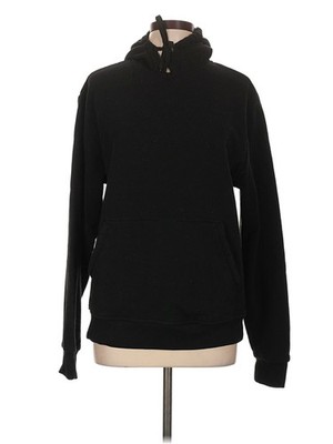 Studio Women Black Pullover Hoodie L
