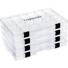 3600 Tackle Trays, Plastic Storage Organizer Box with Removable Dividers - Ta...