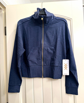 Rhone Atmosphere Full Zip Moisture Wicking Jacket Navy Heather S Relaxed