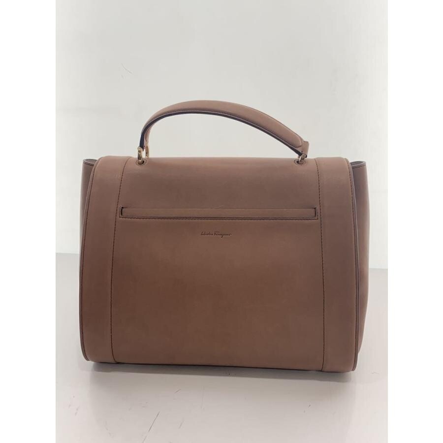 Salvatore Ferragamo Gancini Sophia Rainbow 2Way Leather Beige Bag Auth image 3