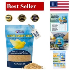 Birds LOVE Alpiste Canary Seed 100 Pure, Non-GMO, 5 Pound Pack of 1