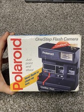 Vintage Polaroid One Step Flash 600 Film Instant Camera Red Stripe