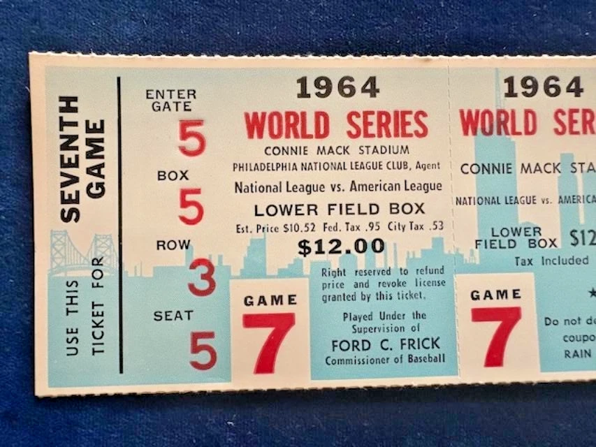 1964 Philadelphia Phillies Phantom World Series Game 7 Ticket - Full Size - Image 3 of 4