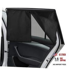 2 Pack Car Window Shades with 10 Strong Magnets 26.8"x18.5" Dual Layer Car