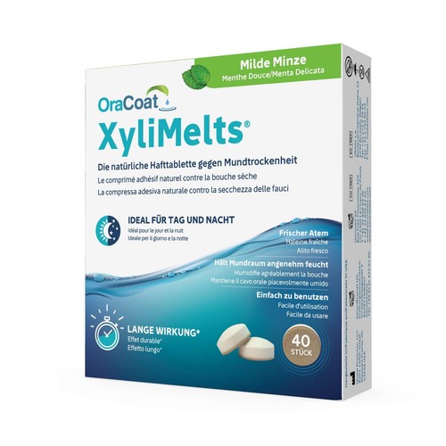 XyliMelts Hafttabletten gegen Mundtrockenheit - Milde Minze - Lange Wirkdauer - Bild 11 von 11