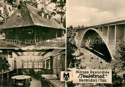 Hermsdorf Thuringia Mitropa rest stop Teufelstal bridge