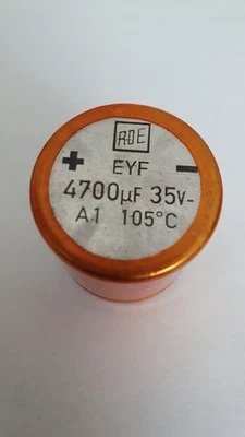 ROE Roederstein EYF 4700µF 35VElko Elektrolytkondensator 105°C Vintage NOS 3-Pin - Bild 1 von 2