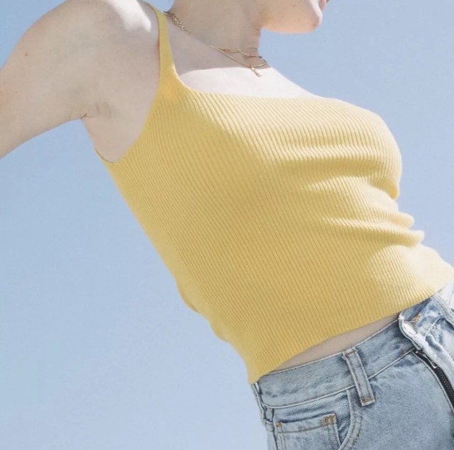 brandy melville yellow tank top