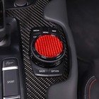 Red Fiber Center Multimedia Switch  Knob Trim Accessories Kit For GR Supra 19-24