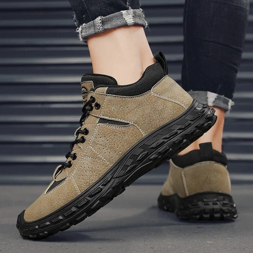 Para hombres Cómodas Tenis para Caminar Informales Antideslizantes Transpirables Planos Zapatos al Aire Libre - Imagen 7 de 20