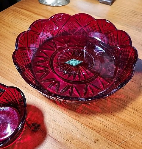 Godinger Dublin Red Shannon Kristall Chip und Dip Servierschalen 2er Set. X1 - Bild 3 von 7
