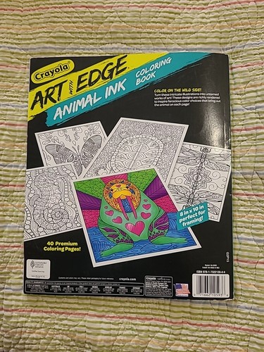 Crayola Kunst mit Rand Tier Tusche Malbuch 40 Seiten - Bild 3 von 8