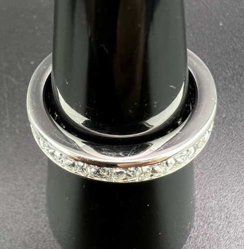 14K Solid White Gold 1.23ct Princess Cut Diamond Channel Set Ring - 第 5/11 張圖片
