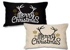 Merry Christmas Rectangular Cushion 51cm x 30cm Scatter Cushion Sofa Lounge Deer
