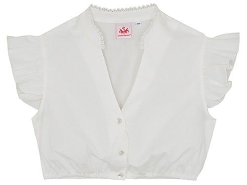 Spieth & Wensky Dirndlbluse Darlee Flügelarm creme V-Ausschnitt Damen - Bild 2 von 7