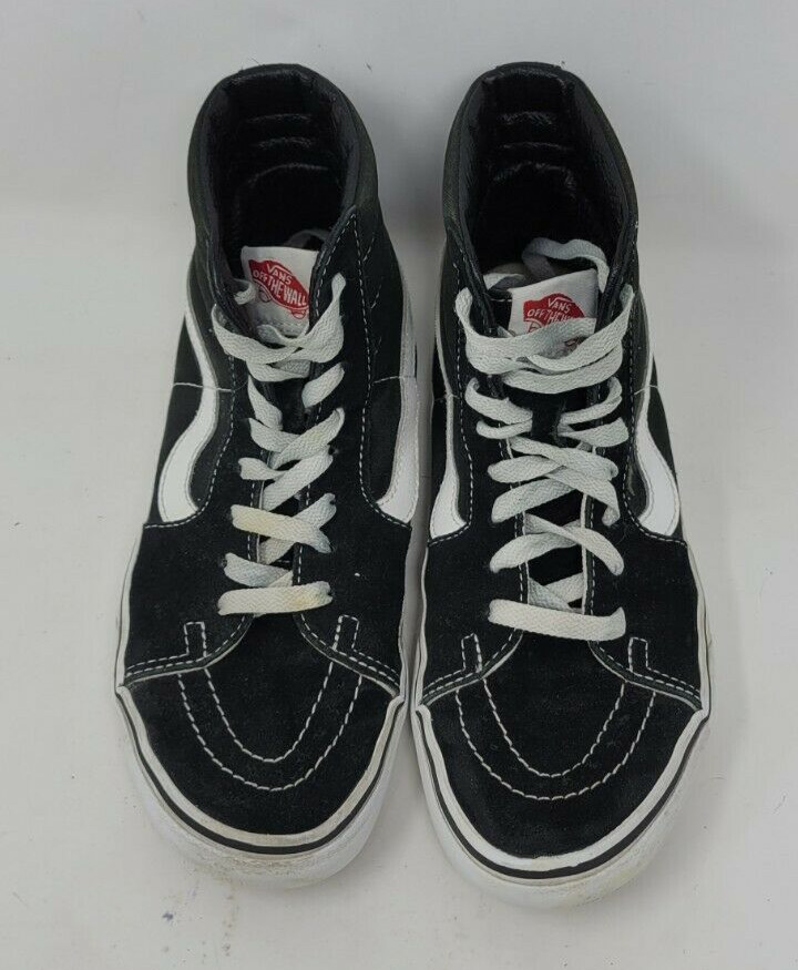 Vans Womens Old Skool Off The Wall 721454 Black Sneakers Shoe Lace Up 8 High Top thumbnail 5