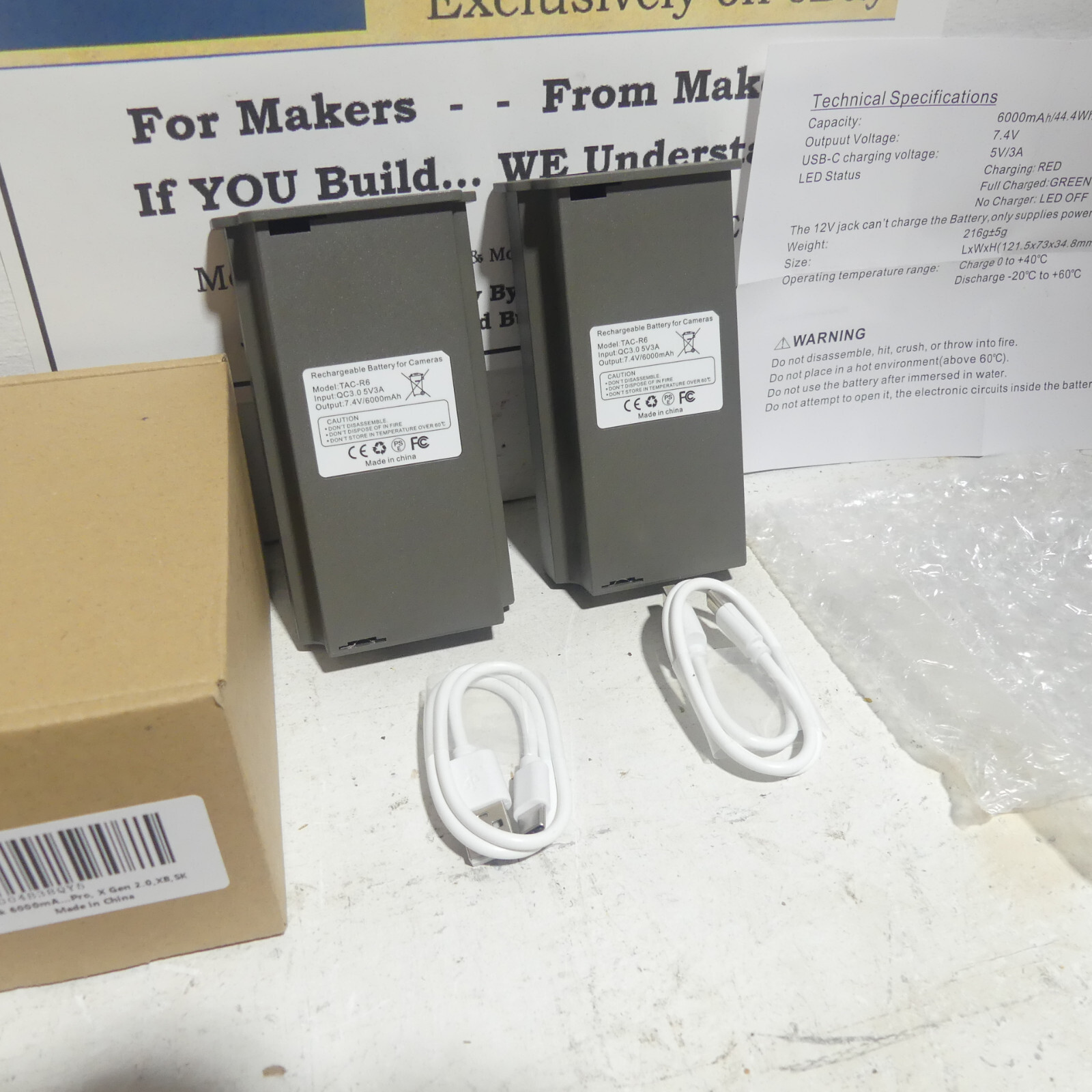 Qty 2 Tactacam Reveal Trail Cam Battery Camera X Gen 3.0 2.0 Pro 3.0