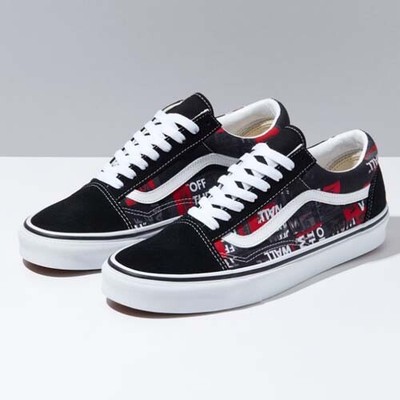 black red white vans