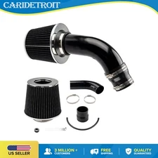 3'' Universal Black Cold Air Intake System Polished Pipe Kit Combined w/Filter