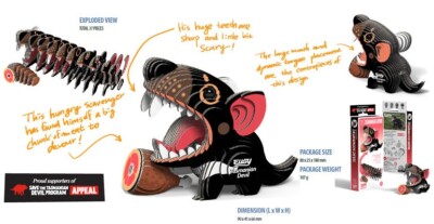 EUGY 3D Tasmanischer Teufel Bastelset - Ökologisches Modellbau-Set
