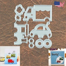 Transportation Trio – Semi Truck, Train, & Car Cutting and Embossing Dies - Kids