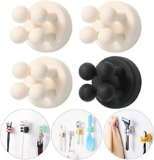 Razor Holder for Shower Hooks-4Pcs Self Adhesive Wall Mounted-Hanging Toothbrush