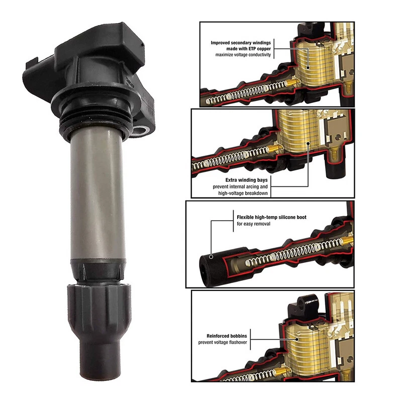 6x Ignition Coils + 6x Spark Plugs for 2010-2015 Chevrolet Traverse Camaro 3.6L - Image 4 of 4