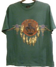 Vintage Native American TShirt Sz XL Dream Catcher Feather 1994 USA Habitat B2