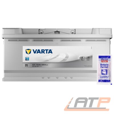 VARTA AUTOBATTERIE 12V 110Ah STARTERBATTERIE 920A INK LIQUI MOLY BATTERIEPOLFETT