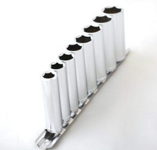 9 Pc Metric 38 Drive Deep Socket Set Chrome Mm Wrench Sockets