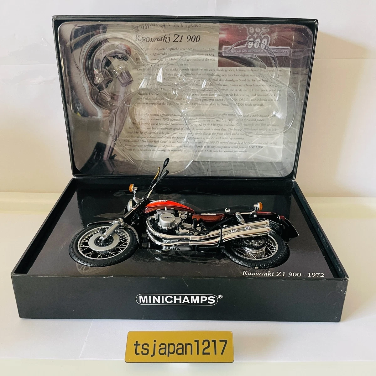 オートバイ・バイク MINICHAMPS Kawasaki Z1 900 1/12 MINICHAMPS 1/12 KAWASAKI Z1 900 Candy Brown 1972 Classic Bike