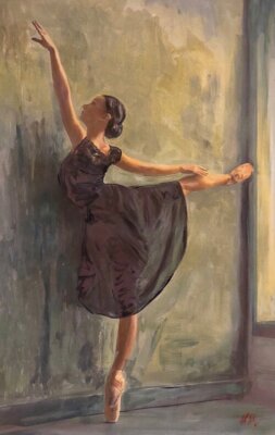 NEU WILLIAM OXER ORIGINAL ''Tancer's Dream'' Ballett Schwanensee Oper Ölgemälde  