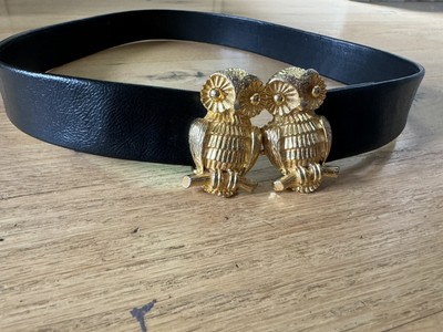 Vintage Mimi Di N 1975 Gold Tone Owl Belt Buckle Sculptural Mimi Di N 1975 Princess Niscemi Owl Belt Buckle  main image 2