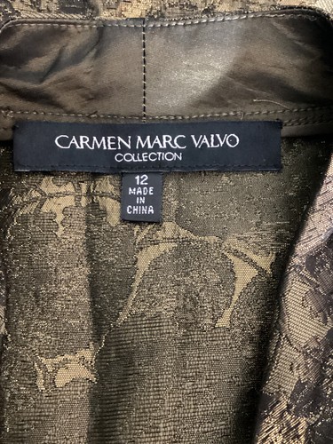 🌻CARMEN MARC VALVO COLLECTION SIZE 12 GREEN FLORAL 2 PIECE FORMAL SUIT - Picture 13 of 13