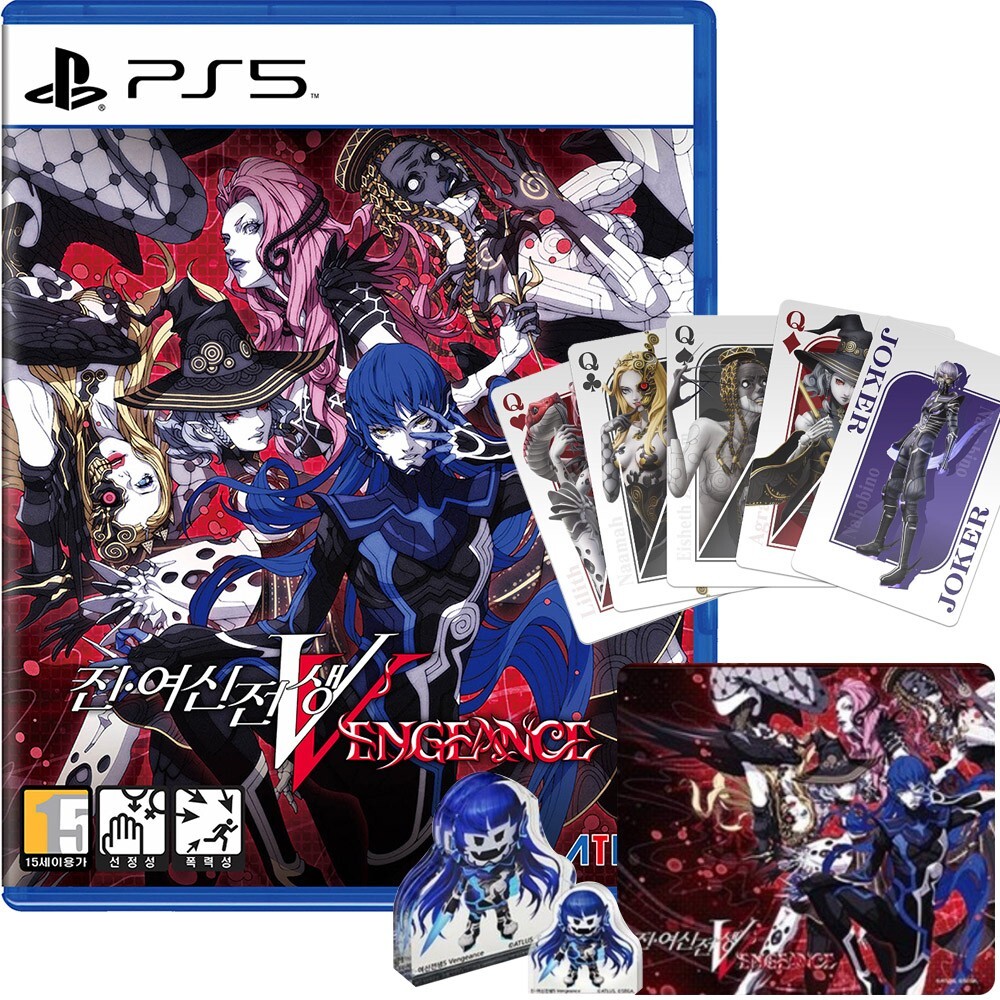 PS5 Shin Megami Tensei V Vengeance & Mouse Pad Figure Cards Korean Chinese-image