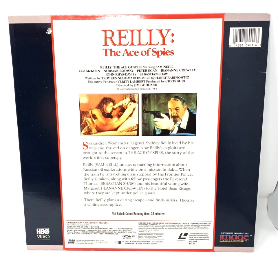 Reilly - The Ace Of Spies Laserdisc - Sam Neill - RARE - - Image 2 of 4