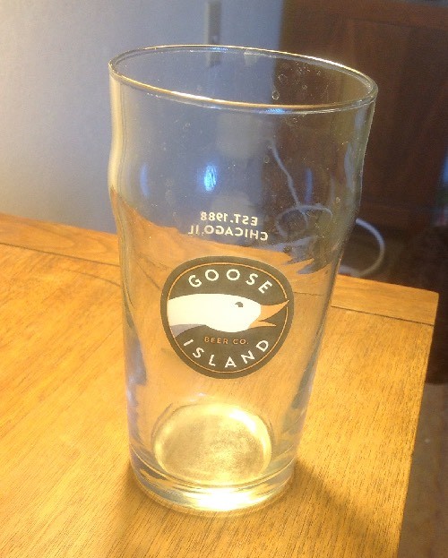 GOOSE ISLAND BEER GLASS 16 OZ Pint Craft Chicago Barware