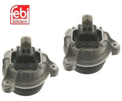 For BMW 528i 2.0L 12-16 Engine Motor Mount Hydraulic Lt & Rt 2pcs OEM Febi