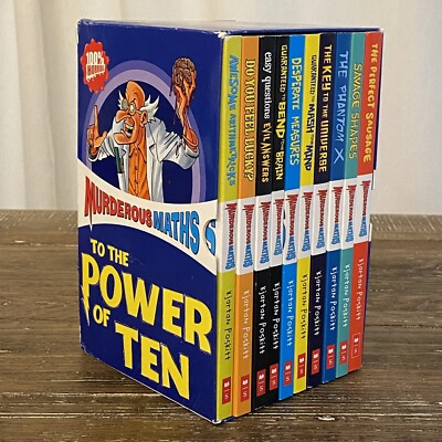 Murderous Maths Box Set by Poskitt, Kjartan ''To the Power of Ten'' SHIPS FROM US