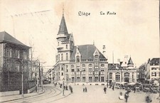 Belgium Liege La Roste Square 1915 WWI field postcard