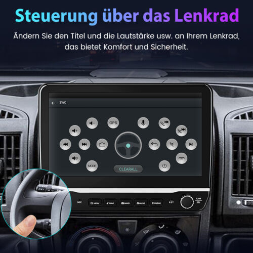Für Fiat Ducato 2007-2023 10.1'' Carplay Android 13 Autoradio GPS Navi WIFI DAB+ - Bild 8 von 12